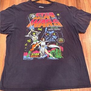 Star Wars Luke Skywalker vs Darth Vader Comic Graphic T-Shirt Adult XL